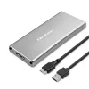 Case in alluminio QOLTEC 51833 per SSD M.2, SATA su USB 3.0, supporta fino a 2 TB