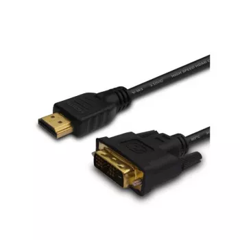 Cavo e adattatore video Savio CL-139 1,8 m DVI-A HDMI Type-A (Standard) Nero