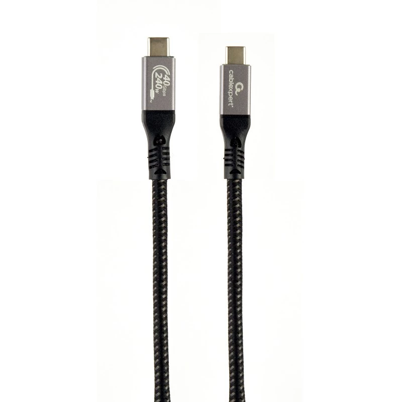 Cavo USB-C a USB-C GEMBIRD CCBP-USB4-CMCM240 1,5 m, USB4 Gen 3x2, 40 Gbit/s, 240 W, nero