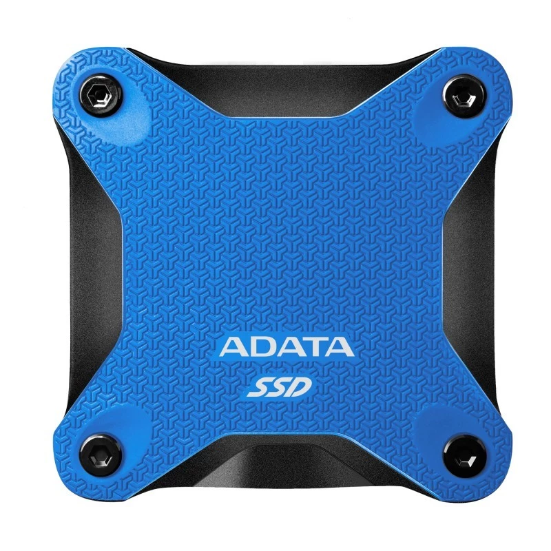 SSD esterno ADATA SD620 512 GB, USB 3.2 Gen 2 Micro-USB B, blu, custodia in silicone, antishock