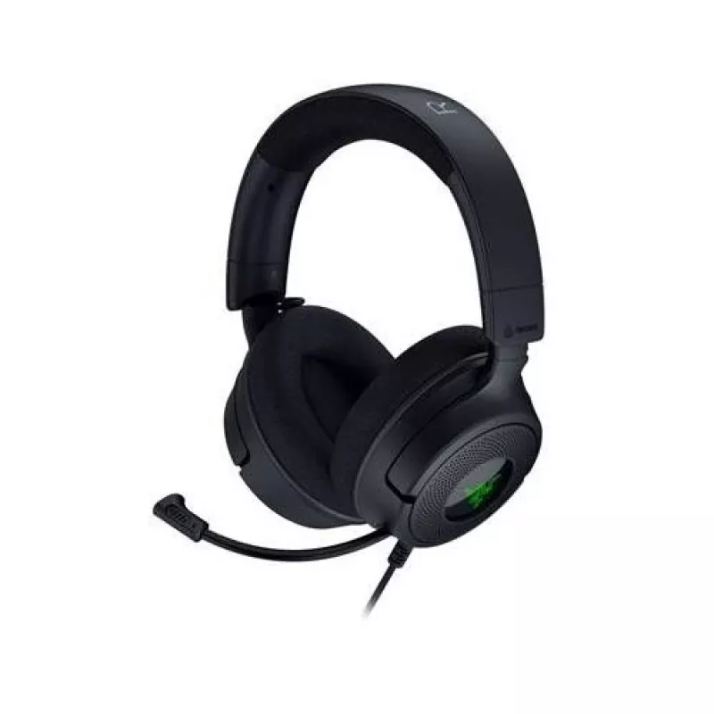 Razer Kraken V4 X - Headset gaming per PC con filo (driver TriForce da 40 mm, microfono cardioide retrattile, audio surround 7.1, Chroma RGB per PC, console e telefono)