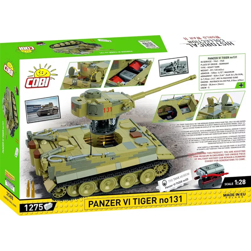 Set da costruzione COBI Panzer VI Tiger no131 1275 pezzi