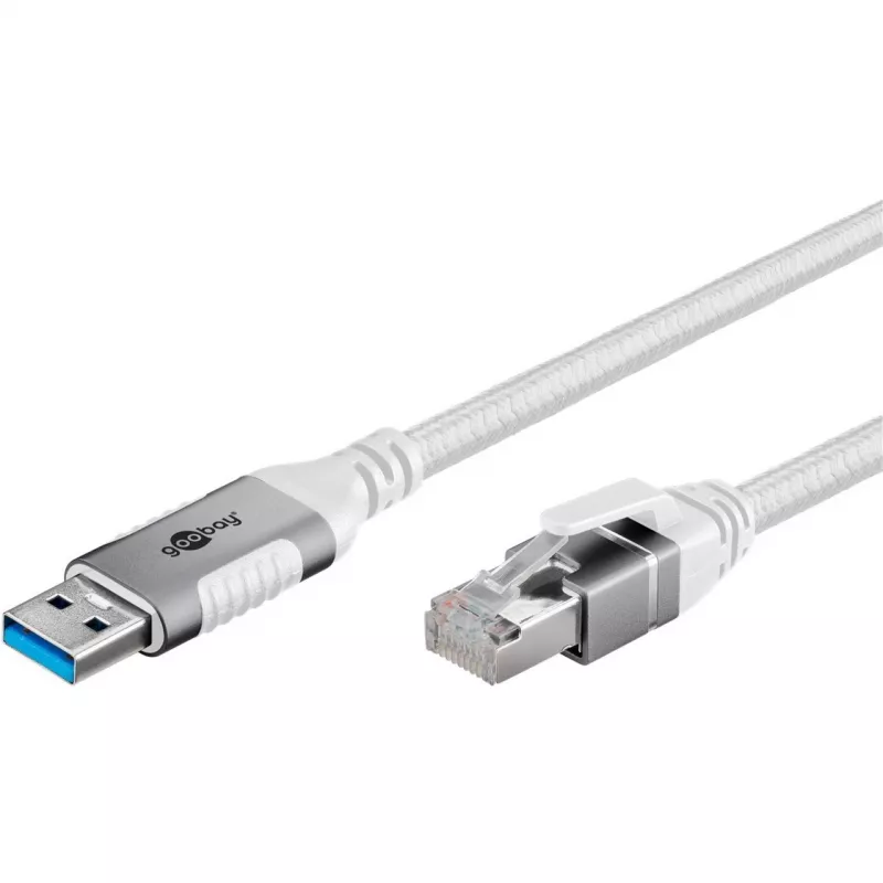 Goobay 74159 – Cavo adattatore di rete USB 3.0 Type-A Gigabit Ethernet 2 m – scheda di rete – 1.000 Mbit/s (74159)