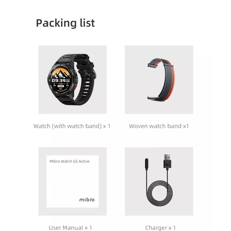 Smartwatch MiBro GS Active argento