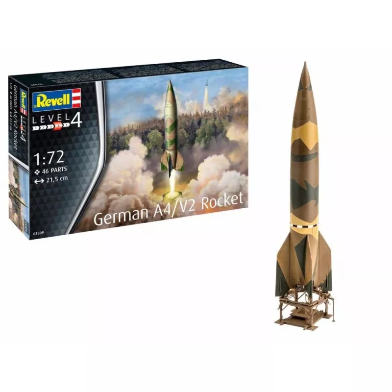 Kit modello in plastica REVELL razzo A4/V2, scala 1:72, parti per modello da esposizione