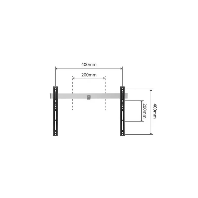 Supporto da parete per TV One For All WM 6411 nero argento