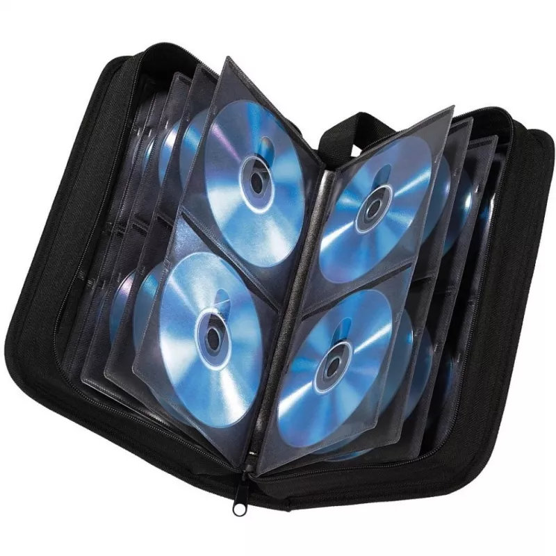 Hama custodia in nylon per 104 CD, 104 dischi, nero, nylon