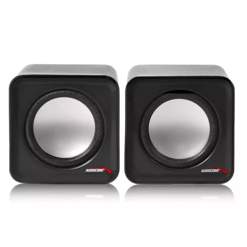 Diffusore PC a 2 vie Audiocore AC870 B — 3 W RMS, alimentazione USB con filo, ingresso 3,5 mm, 2.0 canali