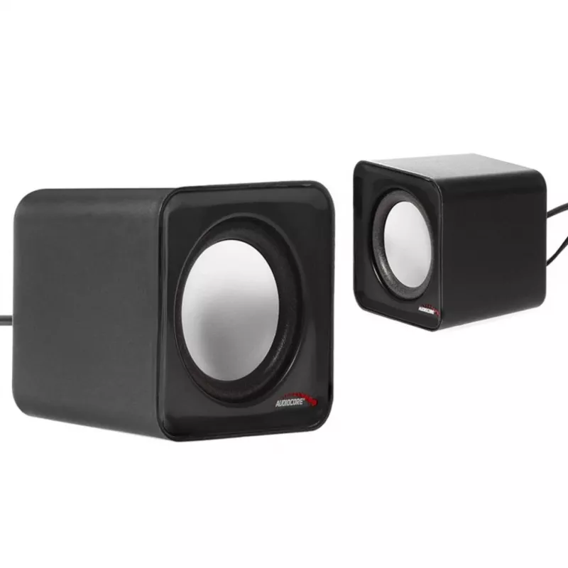 Diffusore PC a 2 vie Audiocore AC870 B — 3 W RMS, alimentazione USB con filo, ingresso 3,5 mm, 2.0 canali