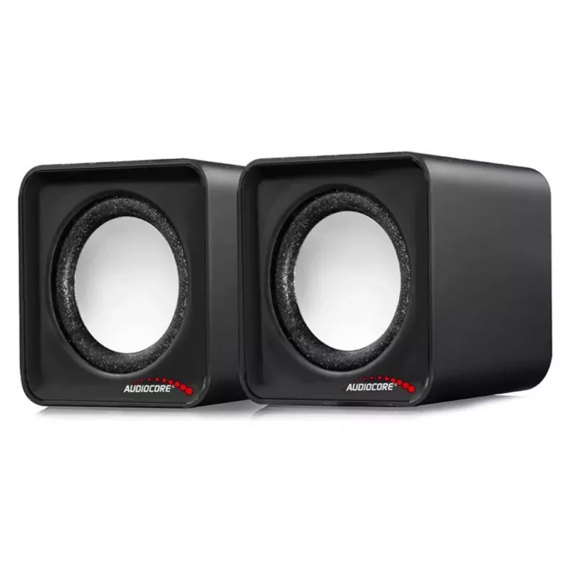 Diffusore PC a 2 vie Audiocore AC870 B — 3 W RMS, alimentazione USB con filo, ingresso 3,5 mm, 2.0 canali