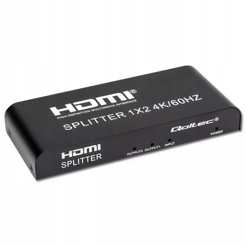 Qoltec 51797 Splitter HDMI attivo 2 x HDMI 4K x 2K | 6 Gb/s | 60 Hz