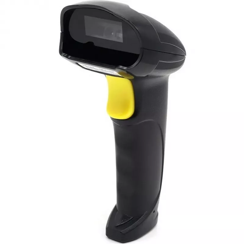 Qoltec 50853 lettore laser di codici a barre portatile 1D/2D, USB cablato, cavo da 1,65 m, 97x65x167 mm, 105 g, nero