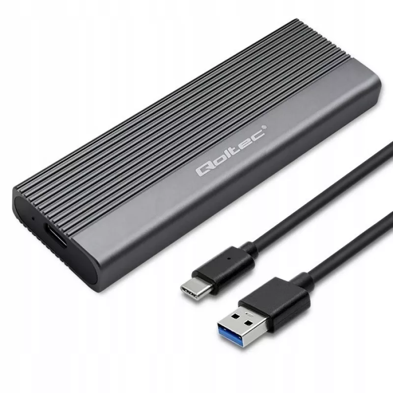 Qoltec contenitore per SSD M.2 SATA (NGFF), USB-C