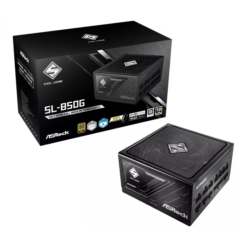 ASRock SL-850G Steel Legend alimentatore 850 W 20+4 Pin ATX ATX B
