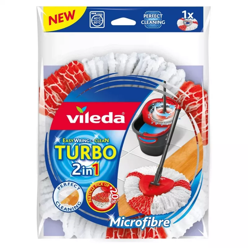 Testina lavapavimenti Vileda Turbo 2in1 rosso bianco