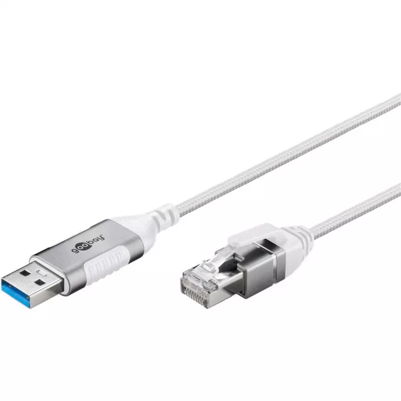 Cavo Ethernet Goobay USB-A 3.0 a RJ45 sottile 10 m – collega router, modem o (74383)