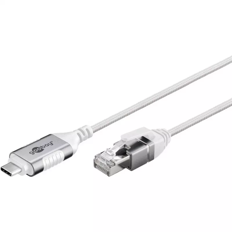 Cavo Ethernet Goobay USB-C 3.1 a RJ45 sottile 2 m - collega router o modem (74387)
