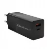 Qoltec 52382 GaN POWER PRO caricabatterie | 1xUSB Type C | 1xUSB A | 100W | 5-20V | 1.5-5A | PD | nero