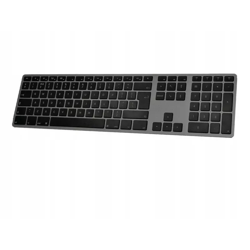 Tastiera wireless Matias FK418BTLB-UK — alluminio, retroilluminata, Space Gray