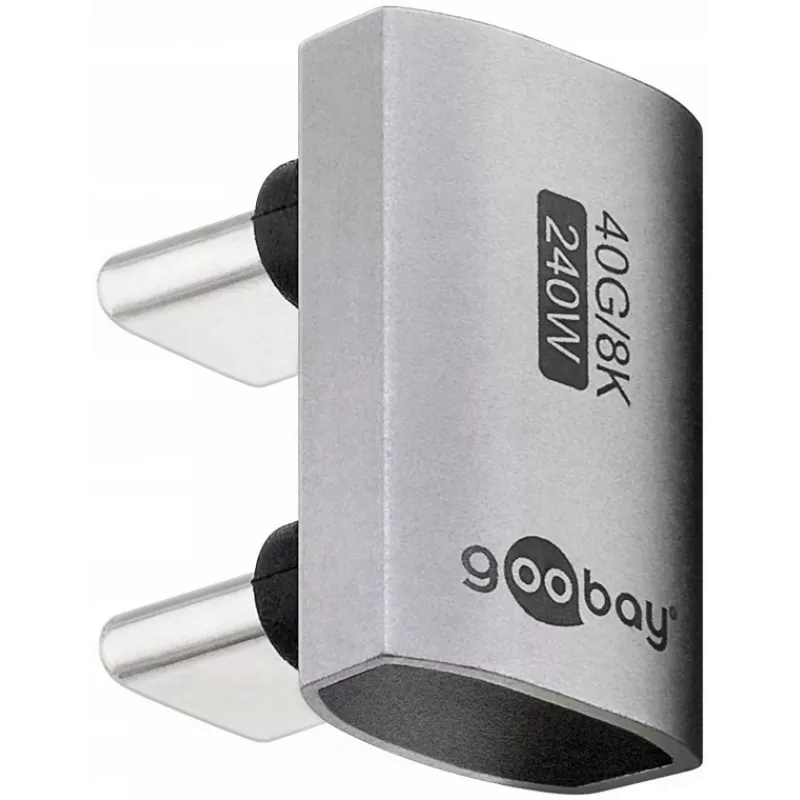 Adattatore/giunzione USB-C Goobay 74446 argento contatti nichel/oro