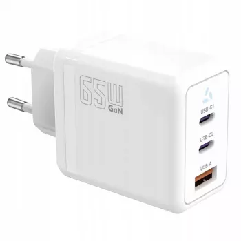 Caricabatterie TB AZTBXUL3USB65WW — 65W USB-C Power Delivery con 2 connettori (1x USB-C, 1x USB-A)