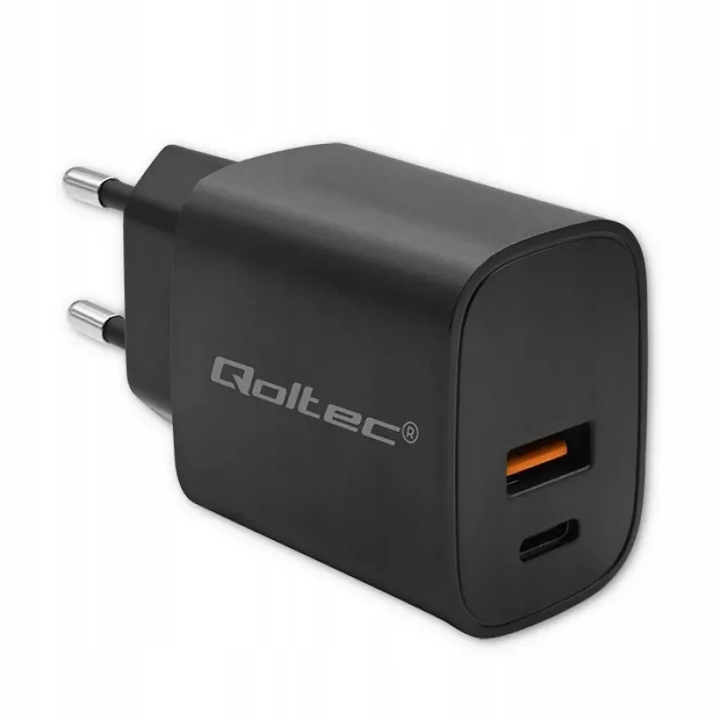 Alimentatore QOLTEC 52377 GaN 30W uscita 5–20V per dispositivi portatili