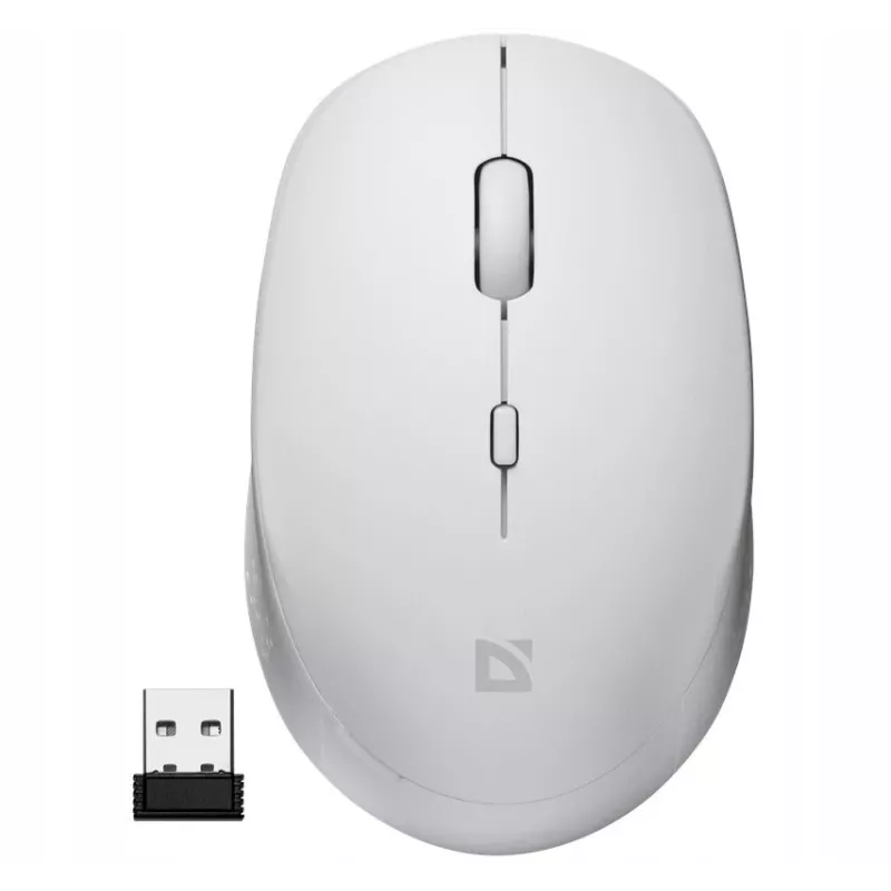 Mouse wireless con clic silenzioso AURIS MB-027 800/1200/1600 DPI bianco