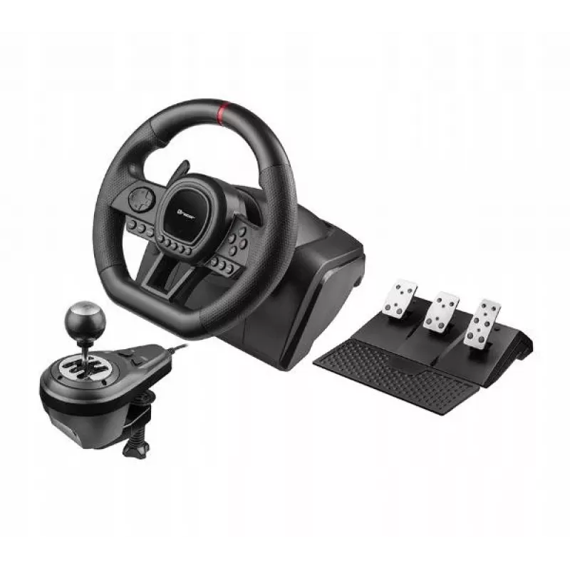 Volante Tracer SimRacer Manual Gearbox 6in1 con pedali e cambio, PC/PS4/PS3/Xbox One/Xbox 360/Switch