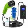 Caricabatterie mobile EV Qoltec regolabile 2in1 Type2 | 7kW | 230V | CEE 3 PIN | Wi-Fi | LCD | portatile | wallbox | 5m