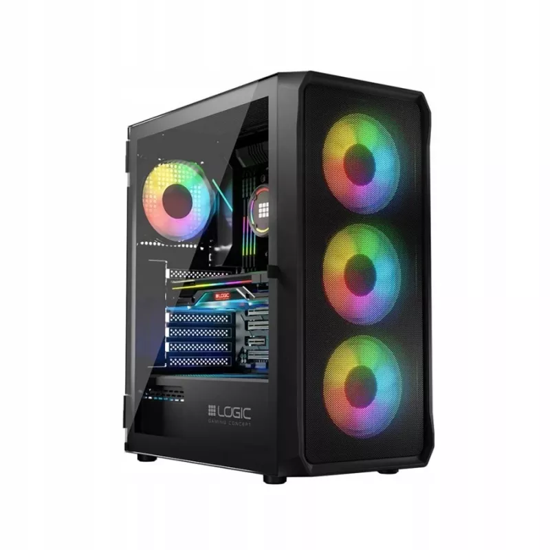 Case LOGIC CONCEPT Portos ARGB ATX Mid-Tower, nero