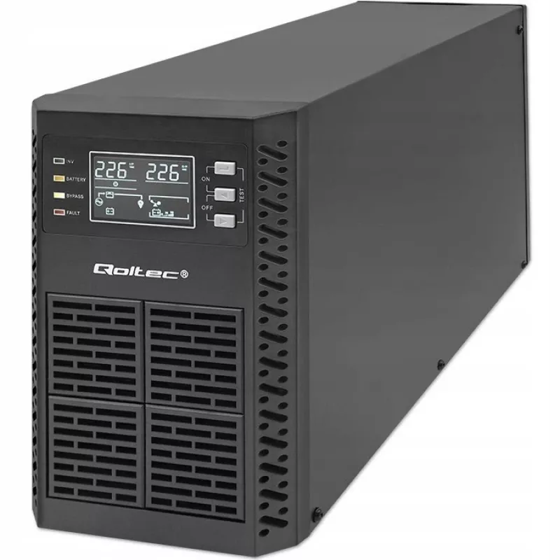 Qoltec 52281 UPS (gruppo di continuità) doppia conversione (Online) 2 kVA 2000 W 3 uscite AC