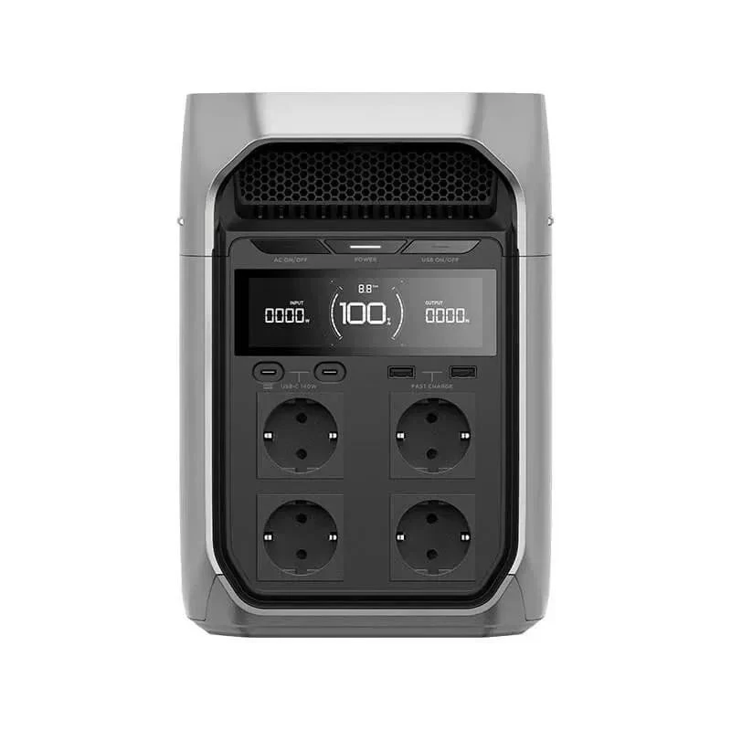 Powerstation portatile EcoFlow DELTA 3 Plus — LiFePO4 1024 Wh, 1800 W, 4 prese AC, 12,5 kg