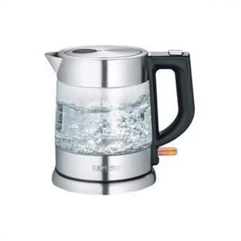 Severin WK 3468 bollitore 1 l 2200 W nero, acciaio inox, trasparente