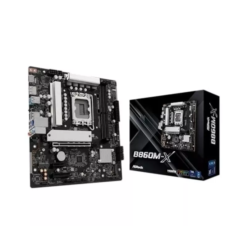 ASRock B860M-X scheda madre, Intel B860, LGA 1851, micro ATX, DDR5