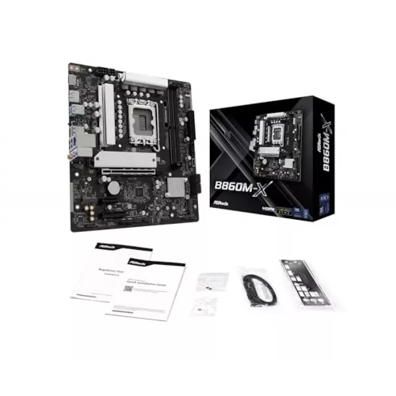 ASRock B860M-X scheda madre, Intel B860, LGA 1851, micro ATX, DDR5