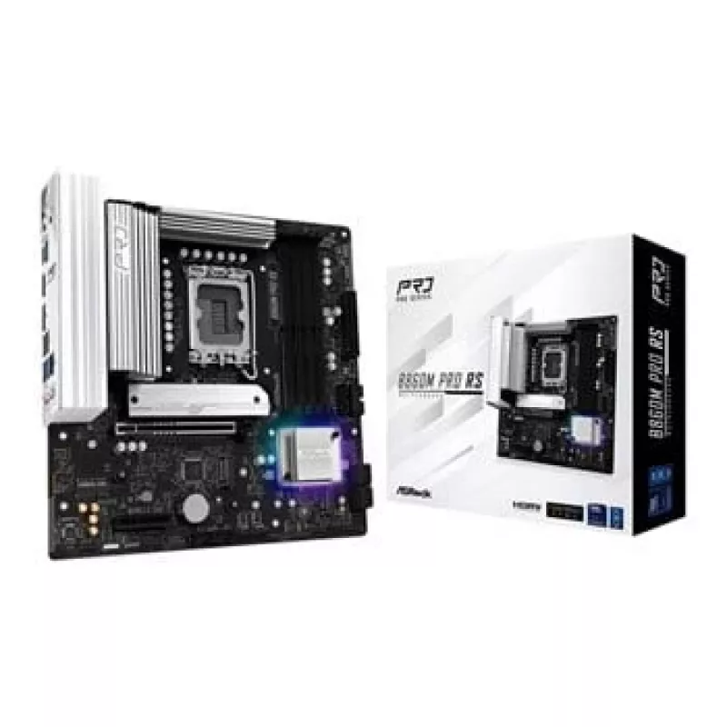 Scheda madre ASROCK B860M Pro RS — Intel B860, LGA 1851, micro ATX, DDR5, 4× DIMM, 2.5Gb LAN, 1×PCIe5 x16