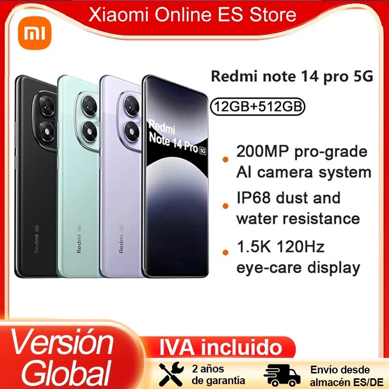 Xiaomi Redmi Note 14 Pro 5G 16,9 cm (6.67) Dual SIM USB Type-C 12/512 GB 5110 mAh nero