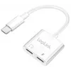 LogiLink Adattatore audio USB-C USB-C/M a 2x USB-C/F 60W PD bianco