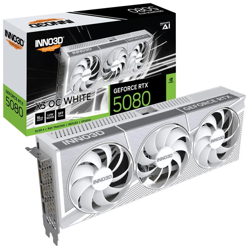 INNO3D GeForce RTX 5080 X3 OC White 16GB GDDR7 scheda grafica