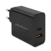 Qoltec 52380 Super Quick caricabatterie PD | 1xUSB-C | 1xUSB | 65W | 5-20V | 1,5-3,25A | nero