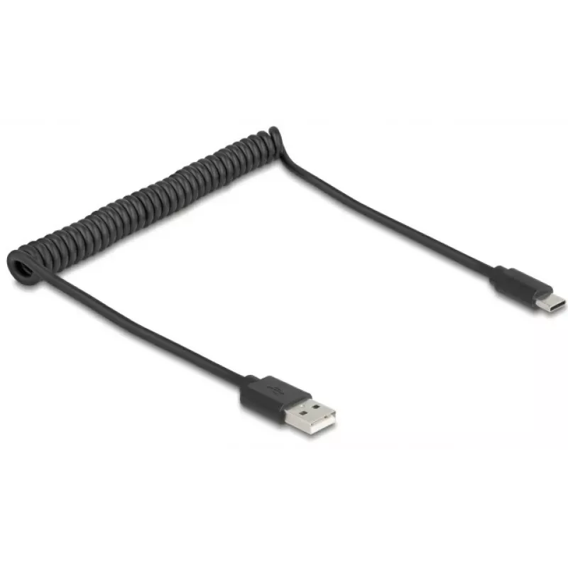 Cavo USB DeLOCK USB 2.0 0,75 m USB A USB C nero 90368