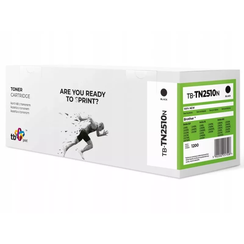 Cartuccia toner per Brother TN2510 TB-TN2510N BK 100% nuovo