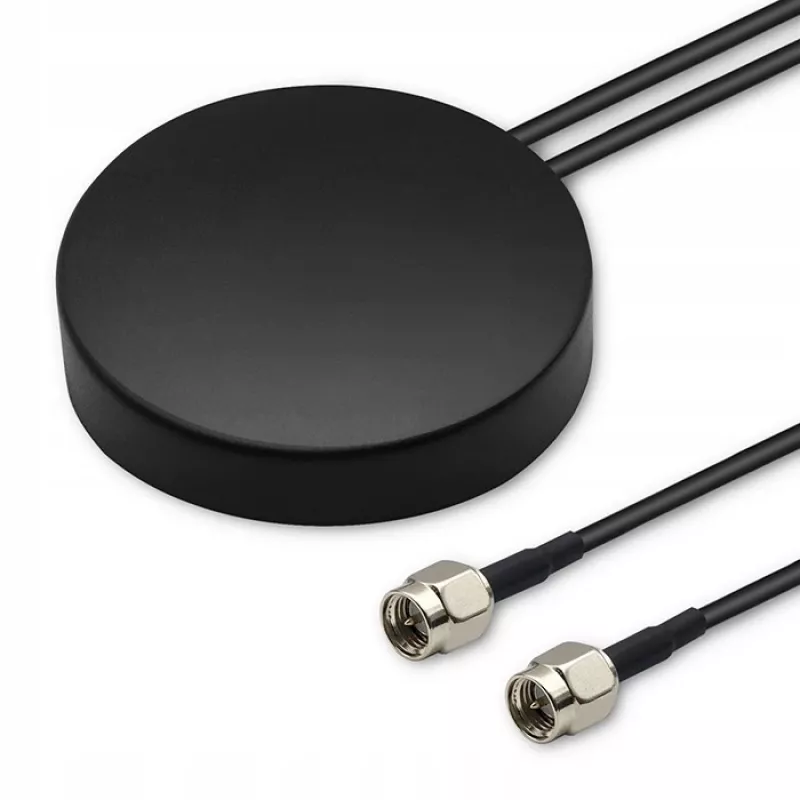 Antenna GPS+4G, Glonass, 28 dBi, 50 W, 2 x connettore SMA, antenna esterna