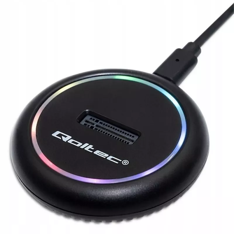 Docking station per SSD M.2 QOLTEC 52275 per unità SATA e NVMe, porta USB