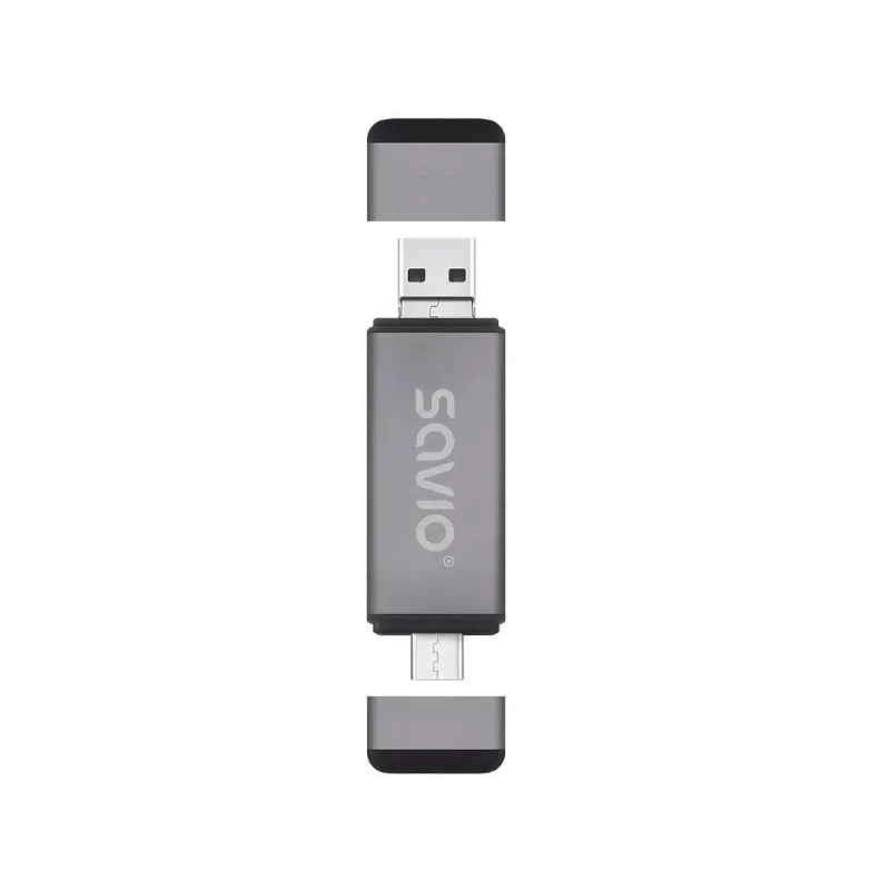 Lettore di schede SD 3 in 1, USB-C + USB-A 2.0 + Micro-USB