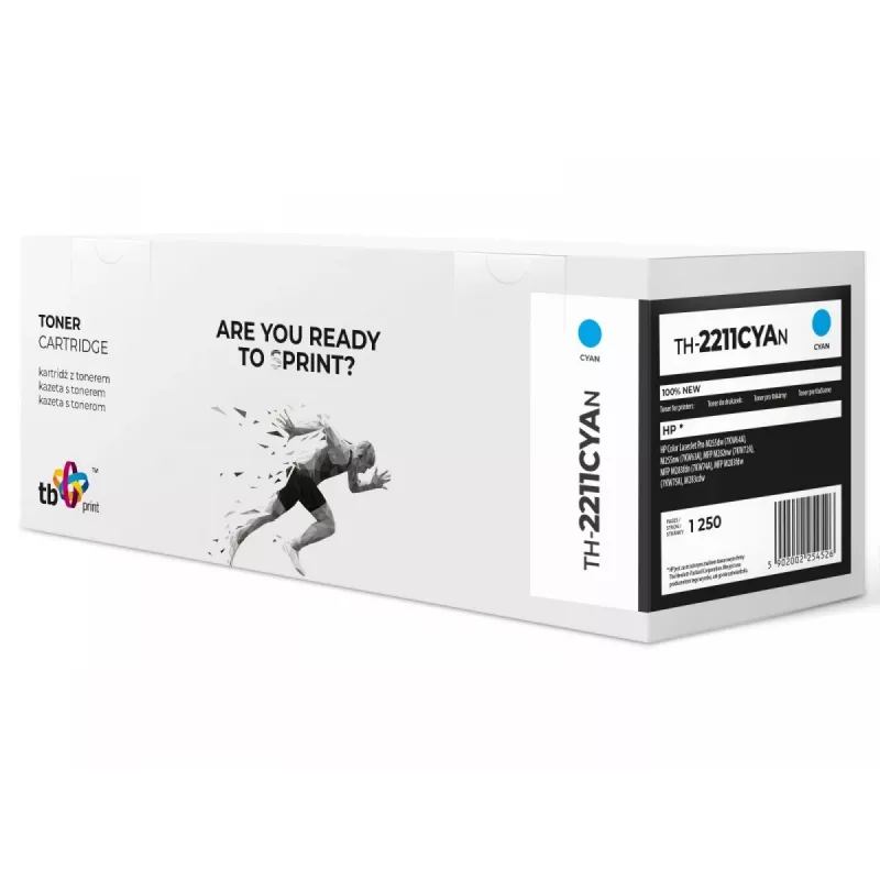 Toner per HP Color LJ Pro M255 W2211A TH-2211Cyan 100% nuovo CY