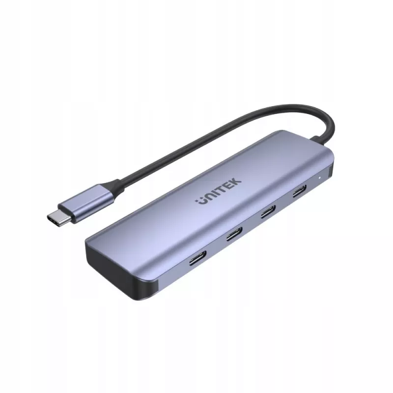 UNITEK uHUB Q4 hub USB Type-C 5000 Mbit/s grigio