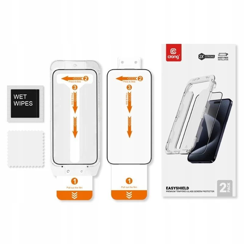 Vetro temperato iPhone 15 (2 pezzi) EasyShiel