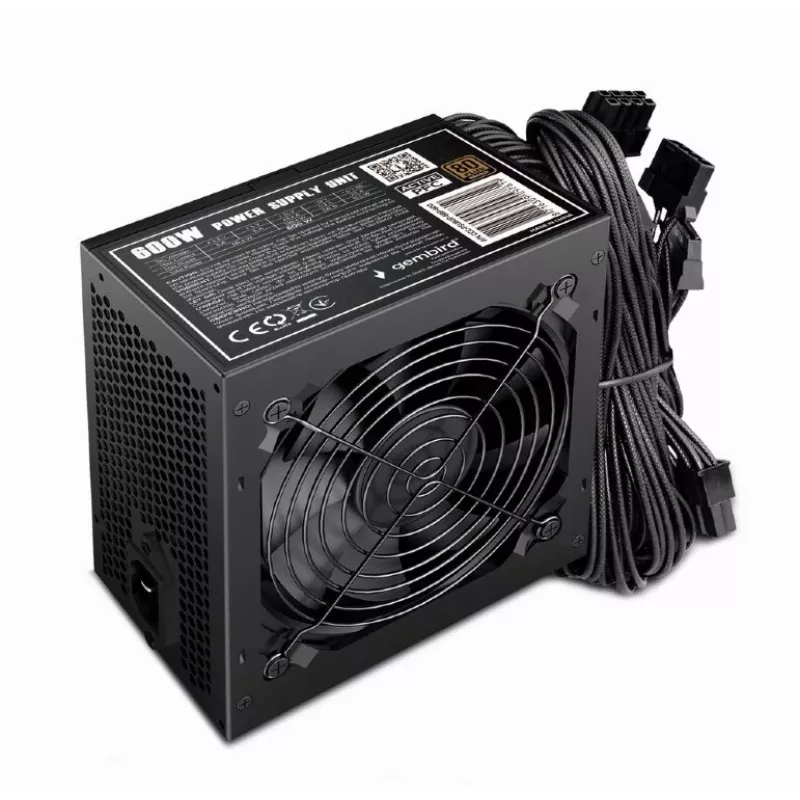 Alimentatore ATX 80+Bronze 600W PFC attivo, ventola 12 cm