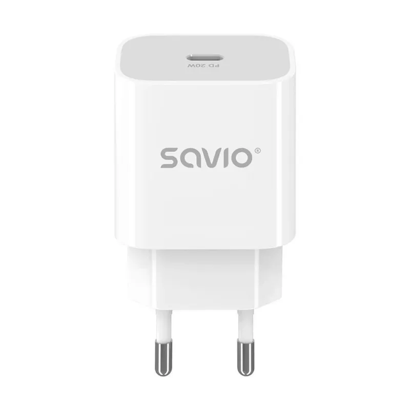 Caricabatterie da parete 20W LA-09 USB-C QC, PD 3.0 Savio SAVLA-09